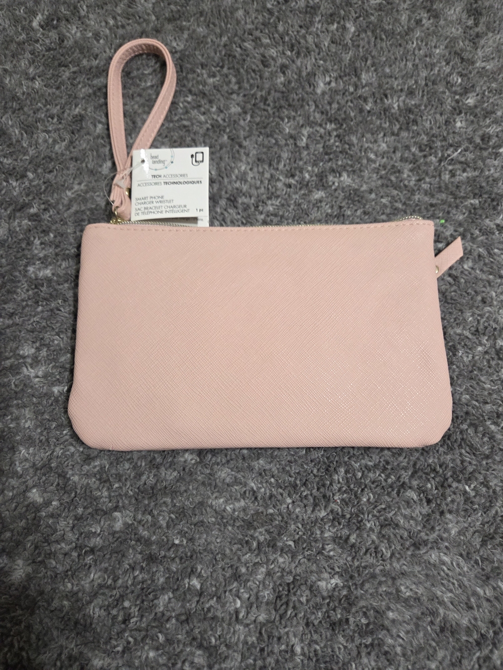 Bead Landing Pink Smart Phone Charging Wristlet
